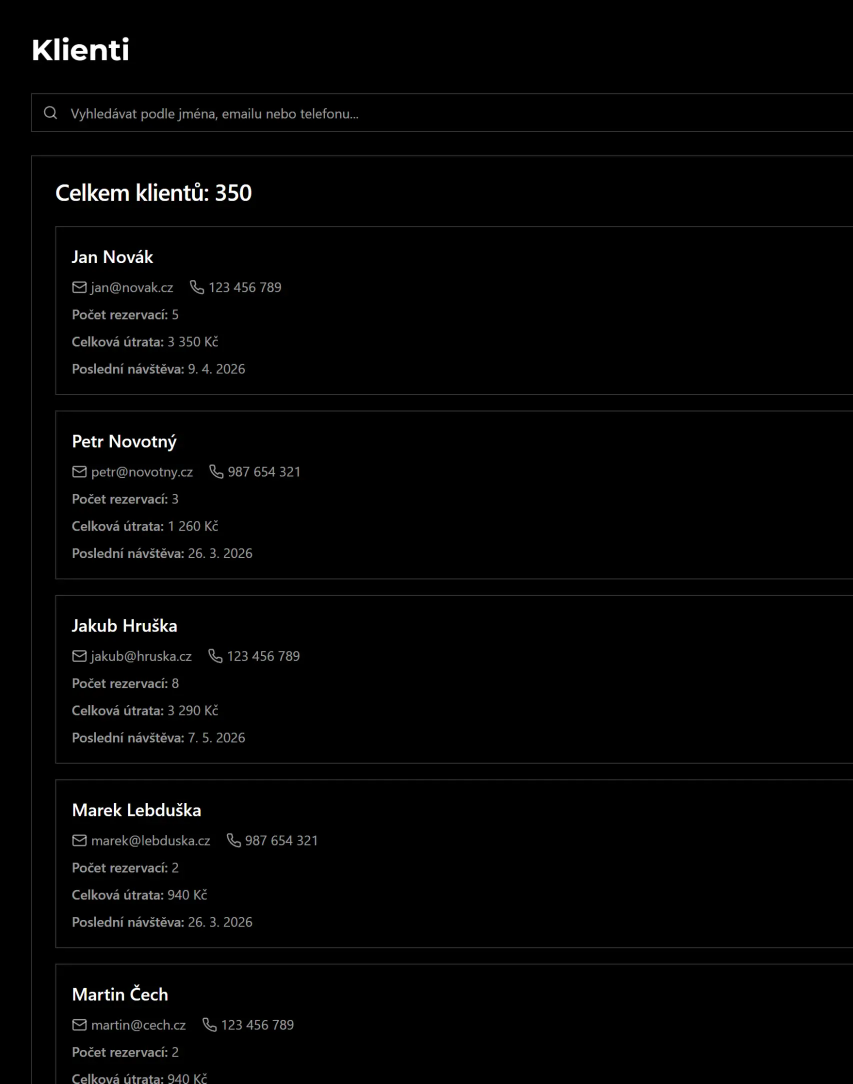 AVA Barber – pokračování v rezervaci